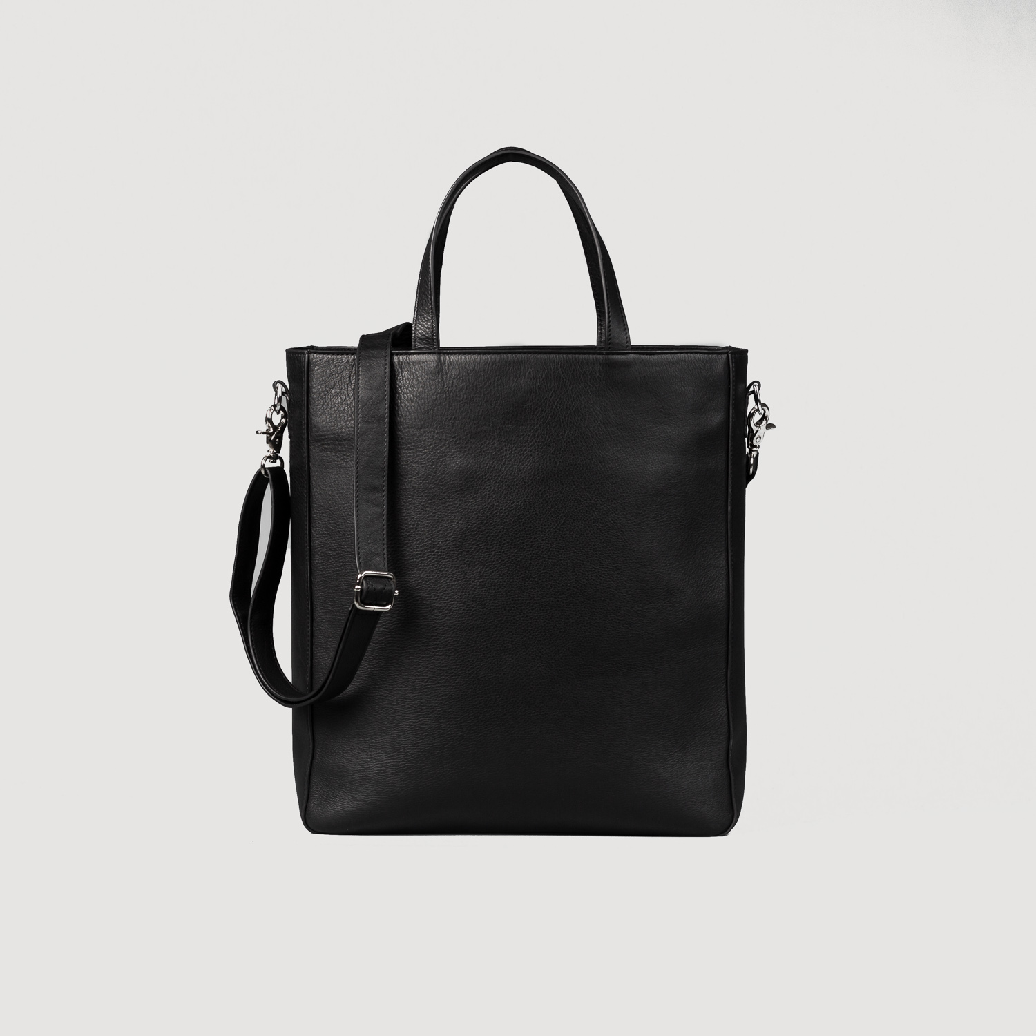 Sophia Black Leather Tote Bag - Image 2