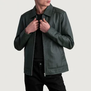 Henry Green Leather Biker Jacket